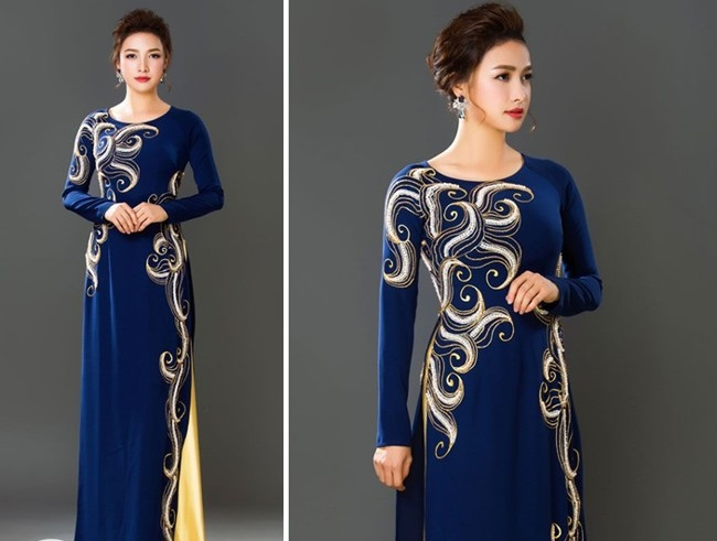 ao dai in hoa sang trong chup anh cuoi dep tuy hoa phu yen cho me 1